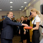 Пучков В.А. во время открытия нового здания Центра экстренной психологической помощи МЧС России.
